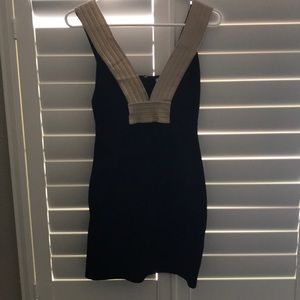 Black and gold dress